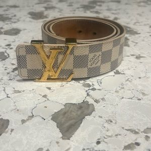 Used White LV Belt